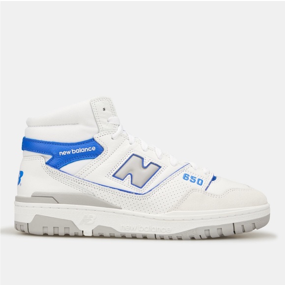 NWT 😎 New Balance BB 650 Basketball Shoes Retro in White n Blue - Picture 1 of 6